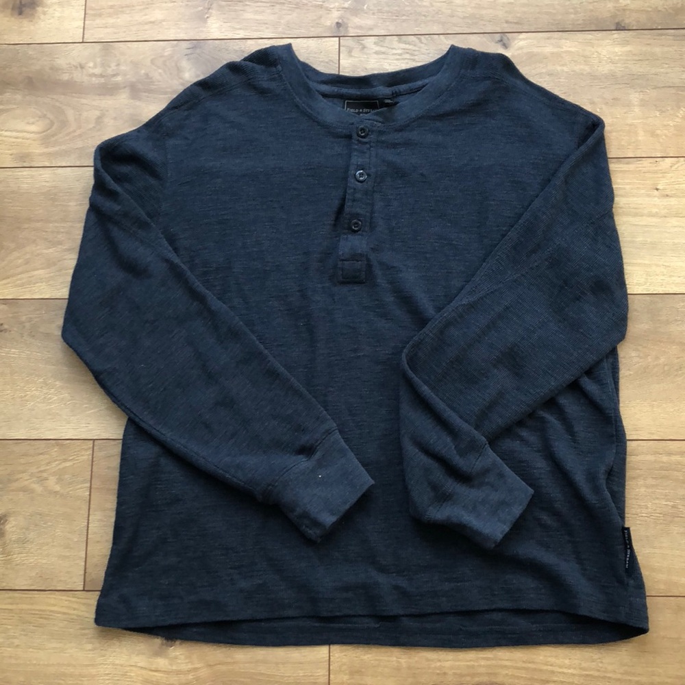 Men’s long sleeve button down T-shirt